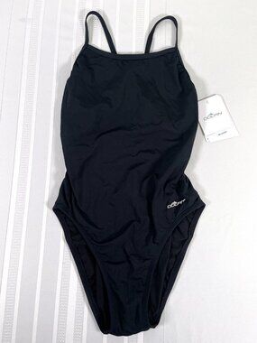 Dolfin Reliance Black One Piece Competition Swimsuit Women’s Size 34 NWT Summer
